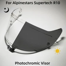 Photochromic Visor For Alpinestars Supertech R10 Motorcycle Helmet Shield Lens