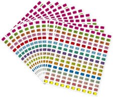 Garage Sale Price Stickers, 1600 PCS 3/4 Inch Price Stickers for Yard Sales, Fle