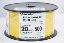 Southwire Pet Boundary Fence Wire Low Voltage 20AWG 500FT Yellow Solid NEW