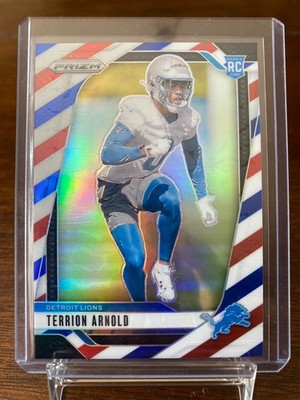 2024 Panini Prizm - Rookies Terrion Arnold #389 Red White & Blue Prizm (RC)