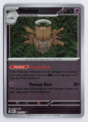 Shedinja - MEG #061/132 ME01: Mega Evolution Reverse Holofoil NM