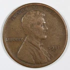 1911-S Lincoln Wheat Cent Semi-Key Date Rare Fine Nice Free Shipping