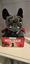 GREY  FRENCH BULLDOG "VAMPIRE FRENCHIE" W/ REMOVABLE HEAT PACK (NIB)