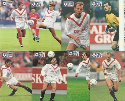 1991/92 Scottish Proset Airdrie FC x 8 Komplettsatz