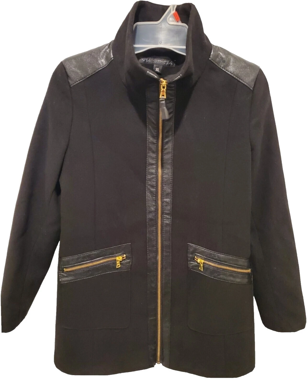 Abrigos Casual Negro Via Spiga, chaquetas y chalecos para Mujeres