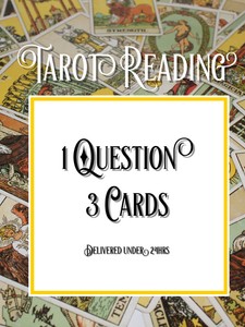 1 Question Tarot Card Reading 3 Cards Spread (response by email within 24-48hour | eBay