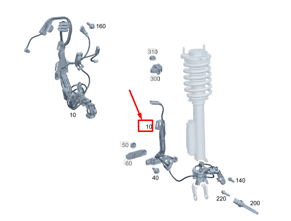 Neu MERCEDES-BENZ C S206 Kabelbaum vorne links A2065407336 Original