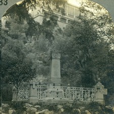 Stereoview Photo Soldiers Monument Castle of Chapultepec City of Mexico Keystone