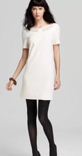 NWT Marc By Marc Jacobs Cream Wool Dress With Lace. Size M