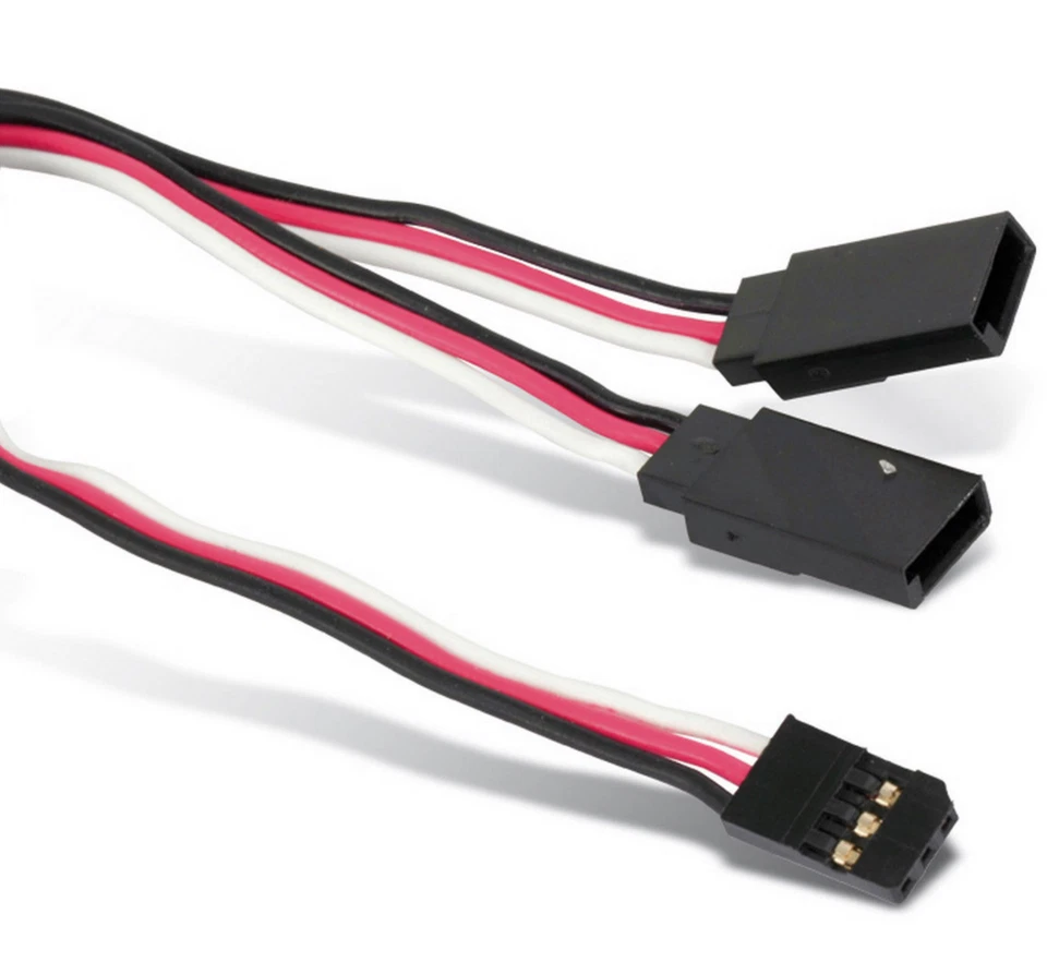 ✅ Servo V-Kabel Y-Kabel Verlängerung 3Pin JR Stecker auf 2 Buchsen 10cm 26AWG ✅ - Bild 4 von 4
