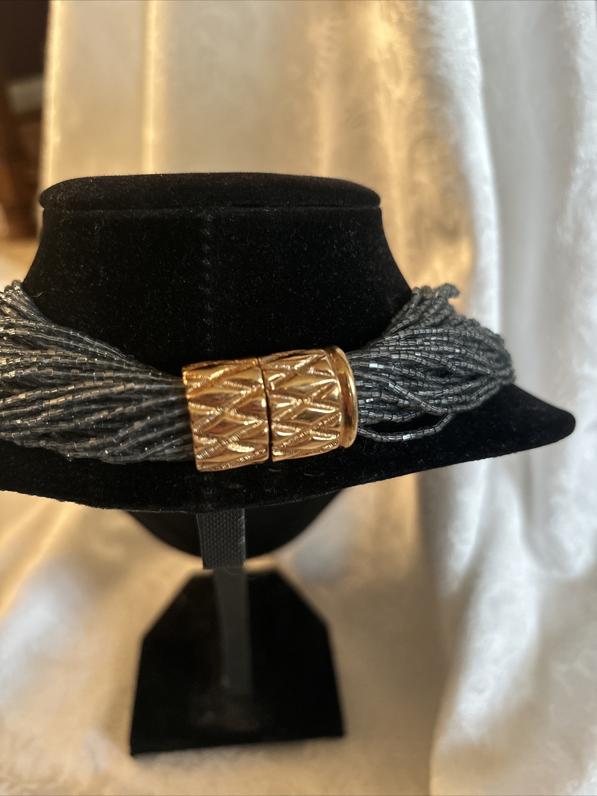 Gray Beaded Necklace - image 2