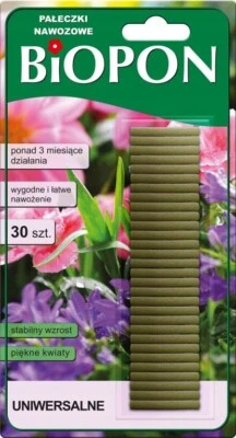 BIOPON PAŁECZKI NAWOZOWE UNIWERSALNE 30szt. Biopon Bros Happs 😊