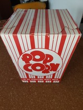 Vtg 10 pc Popcorn Party Pack - Reusable Plastic Popcorn Buckets Tumblers Set