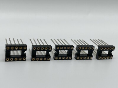 5x TRU COMPONENTS IC-Fassung – 10-poliger IC-Sockel Mit 2,54 Mm Raster, 7,62 Mm Breite