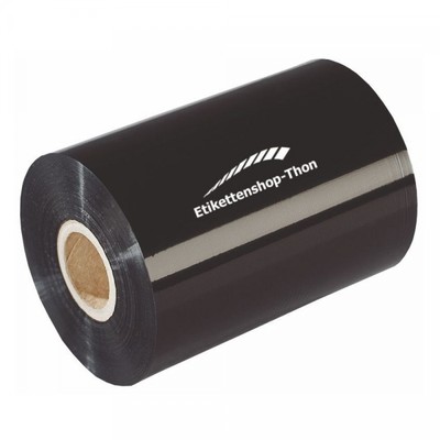 Thermotransfer-Farbband, 60 mm x 300 m, Wachs, 1 Zoll Hülse, schwarz, außen