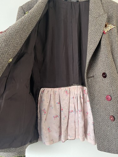 Vintage Laura Ashley Pure Wool Blazer Jacket Size 14 Reworked Tweed Corduroy - Imagen 17 de 17