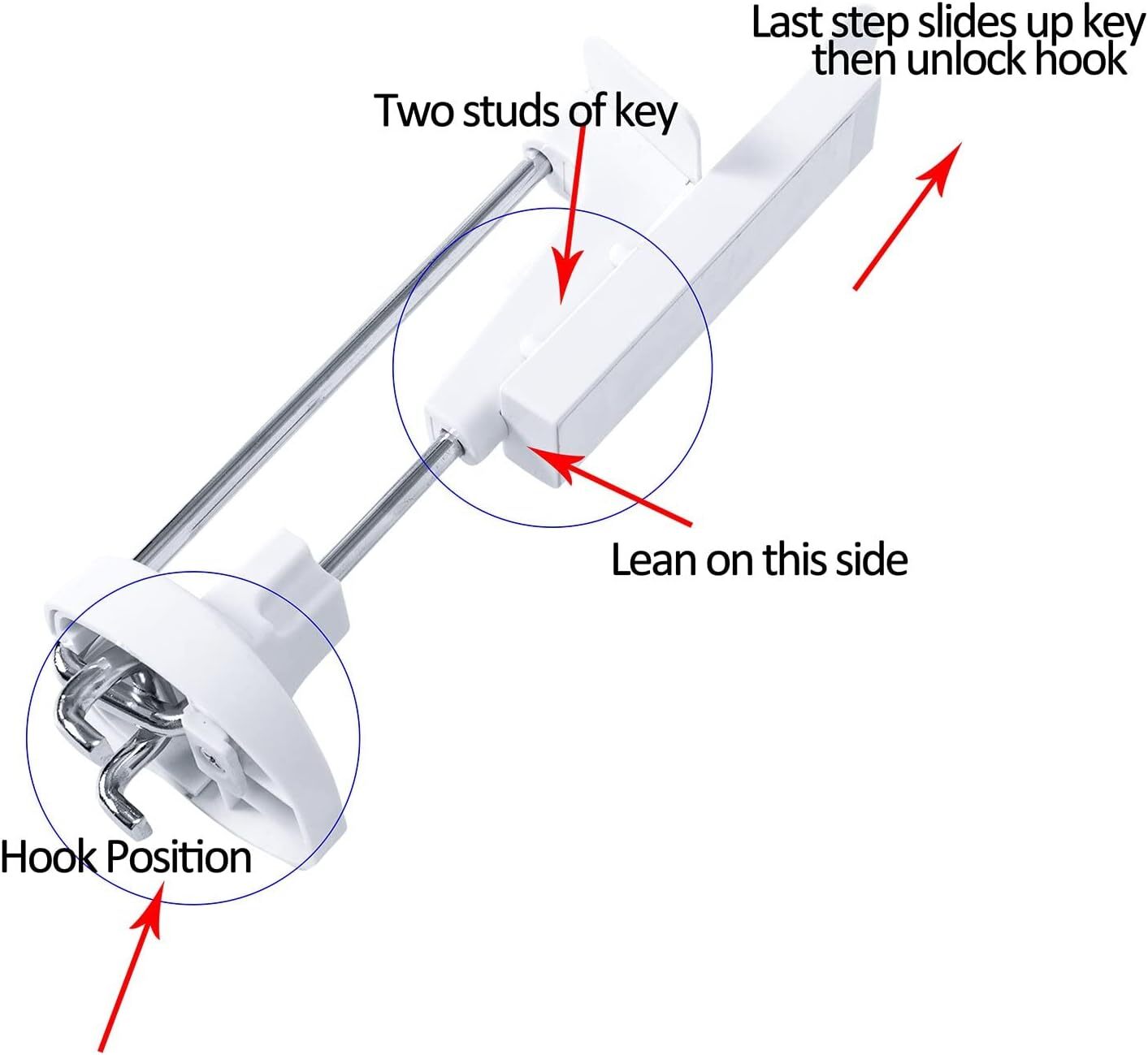 Theft Protection Stop Lock Magnetic Key,Magnet Key Metal,Pack of 3