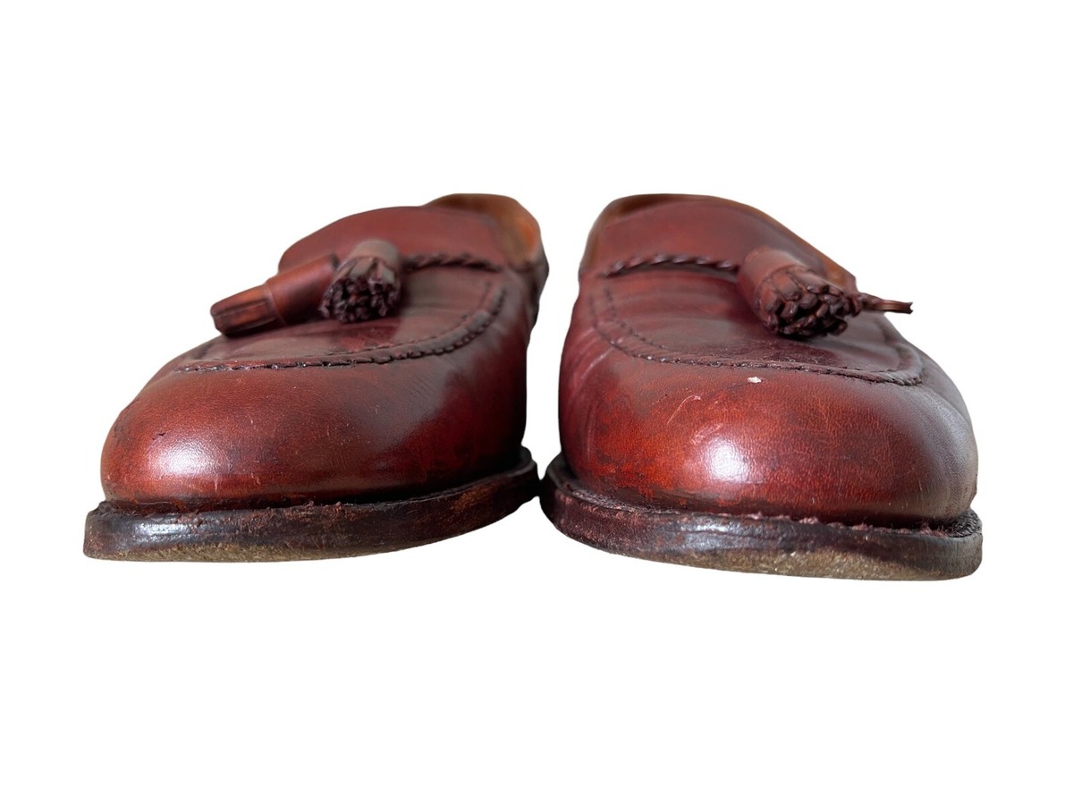Ralph Lauren Crockett & Jones Red Brown Tassel Loafer Bench  display picture 1
