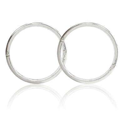 1 Paar Creolen Ohrringe 925 Sterling Silber 12-18mm Studex Sensitive