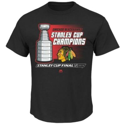 NHL Chicago Blackhawks 2015 Stanley Cup Champions YTH M Black T