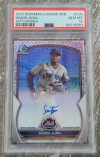 2023 Bowman Chrome - Simon Juan Mojo Refractor Autograph - New York Mets PSA 10