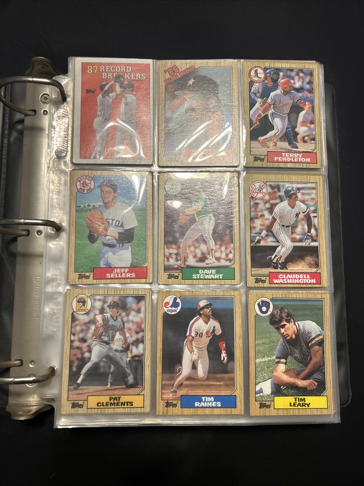 Vintage Baseball Card Binder Collection for Sale-image