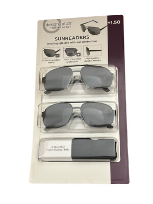 Foster Grant Sunreaders Women's Glasses Darwin 2 Pack (Black/Grey) Bifocals!