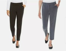 Kirkland Signature Ladies' Trouser Pant Comfort Stretch Classic Fit Black/Gray