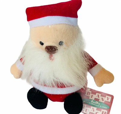 Beany Jolly Bunch Plush Russ Berrie vtg Christmas Holiday bean bag NWT tag Santa