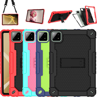 Xiaomi Pad 6S Pro 12.4 2024 Case Heavy Duty Shockproof Kickstand Cover w/ Strap