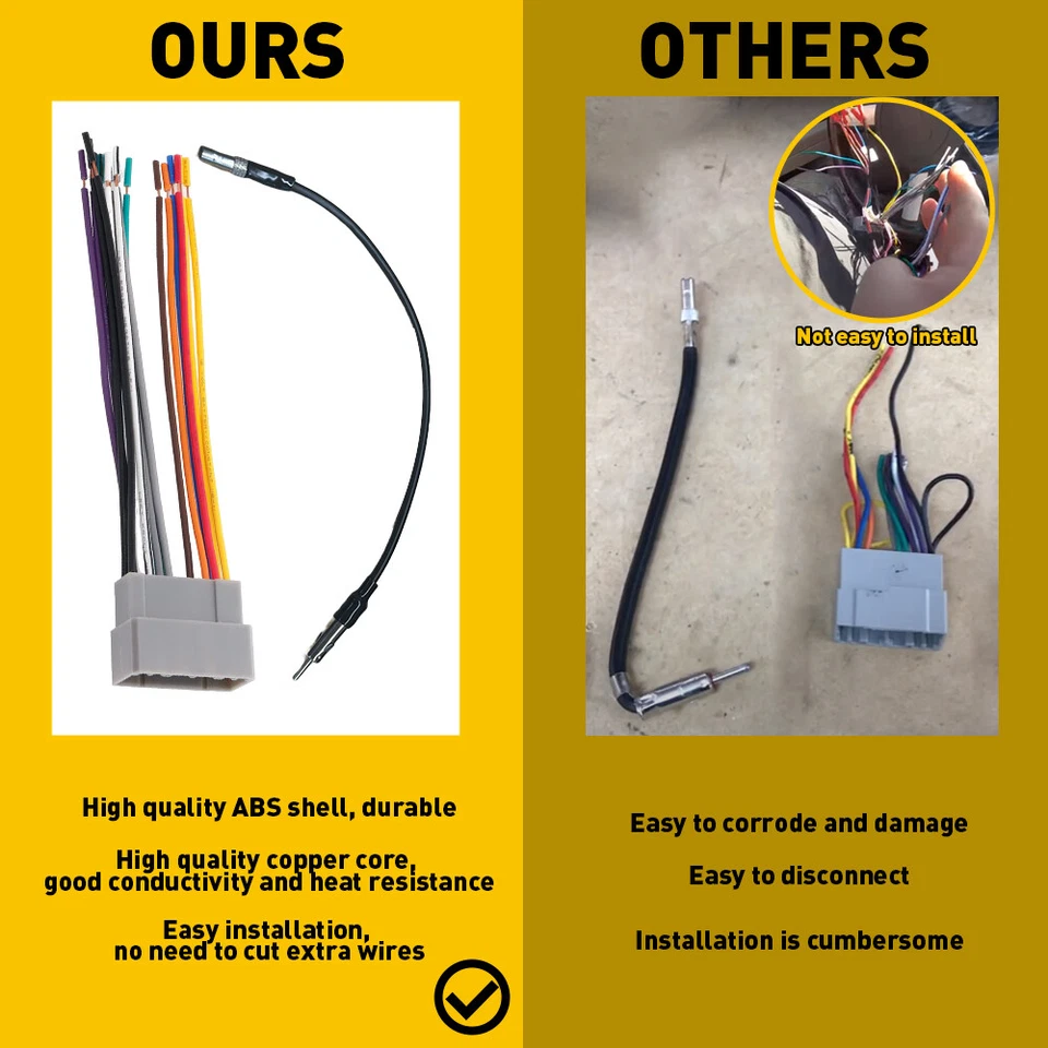 Adaptador de antena arnés radio estéreo para auto Dodge Ram 1500 2500 3500 2002-2009 Foto 3 de 4