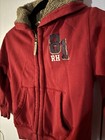 Ruff Hewn Boys Youth Sm/Med Full Zip Hooded Jacket Red Sherpa Lined Coat — photo 2