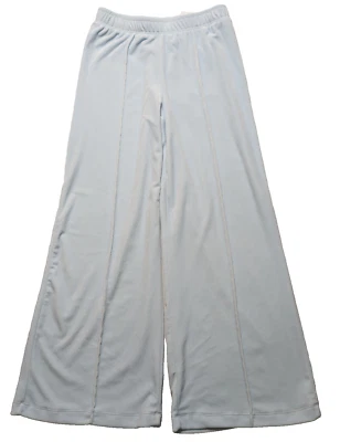 Pantalones de mujer FOREVER 21 de terciopelo medio azul claro tiro medio pierna ancha NUEVO - Imagen 1 de 4