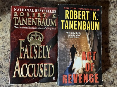 Robert K Tanenbaum 2 Book Lot Act Of Revenge Falsely Accused  Paperback