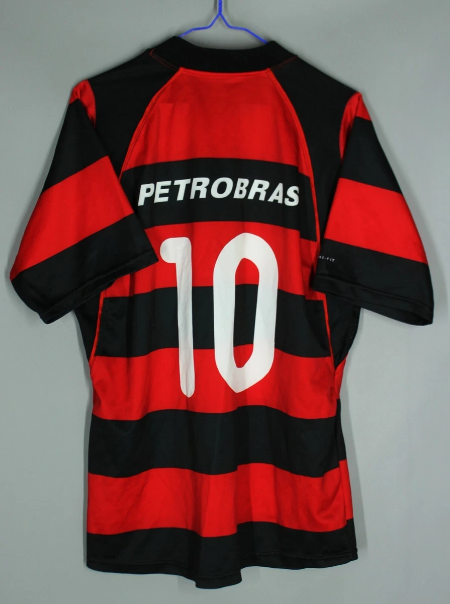 FLAMENGO BRAZIL 2003/2004 HOME FOOTBALL SHIRT JERSEY NIKE #10 SIZE L ADULT