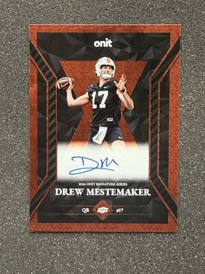 DREW MESTEMAKER 2026 ONIT Oklahoma State Football On Card AUTO Black/Team Color