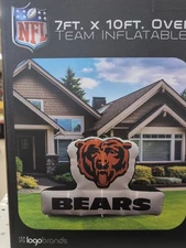 NFL Chicago Bears Inflatable 7ft. X 10ft. Oversized Football LED Lights / Stakes