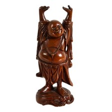 Hand-Carved Rosewood Buddha Statue