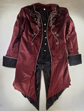 Mens Tuxedo Retro Medieval Costume Tailcoat Blazer Long Punk Gothic Jackets Chic