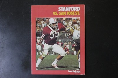 Touchdown Illustrated Stanford vs San Jose St. November 1977 Football Program