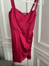 Reformation Fonda Silk Mini Dress Rhubarb Pink, Size 2