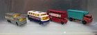Lot 4 Matchbox Lesney Buses. #5, #66, #65,/ #44 is a truck