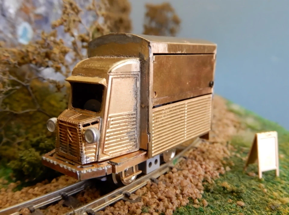 HOn30/HOe/HOn2-1/2 Citroen a scartamento ridotto Food Truck Kit H0e Locomotiv... - Immagine 3 di 4