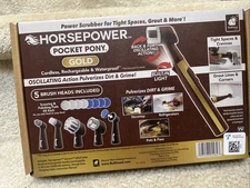 Horsepower Pocket Pony GOLD AS-SEEN-ON-TV Cordless Waterproof Power Scrubber