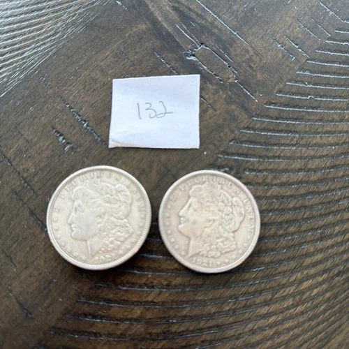 Set Of 2 Pluribus 1921 Silver One Dollar US Coin Lot 132