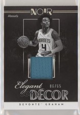2018 Panini Noir Elegant Décor Rookie Jerseys 6/65 Devonte' Graham #ED-DGR z0c