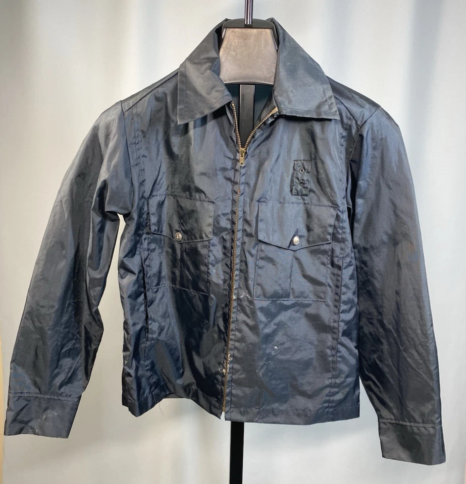 Vintage POLICE Jacket SIZE SMALL 38 REG Navy  Zip Thrashed Grail 60s 70s Punk - Image 2 of 4