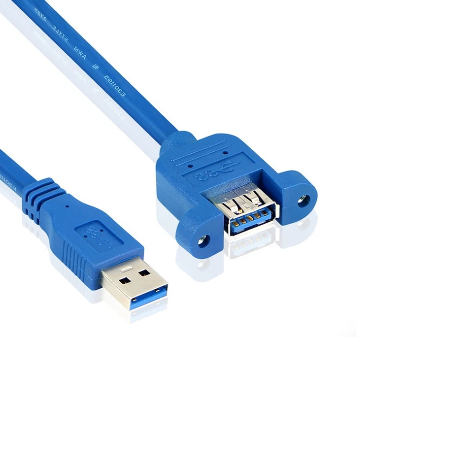 USB 3.0 Extension Cable Lead A Male To Female Extention With Screw Holder 0.3-5M - Image 4 of 4
