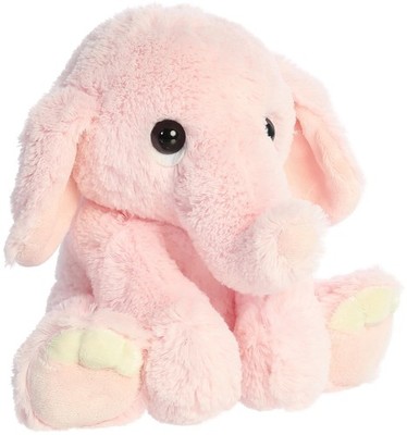 Aurora  Playful Lil Benny Phant  Baby Stuffed Animal - Soft & 10 Inches, Pink 