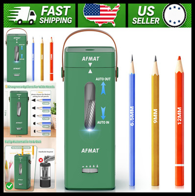 AFMAT Electric Pencil Sharpener Auto Hands-Free for Jumbo & Colored Pencils